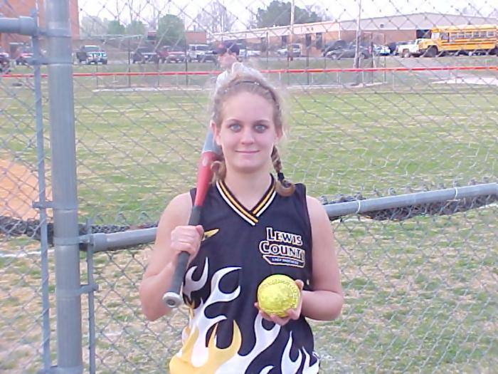 Allison Davis With Her Home Run Ball