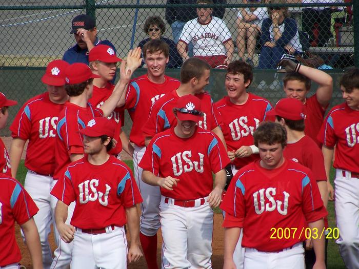 Celebration After Liles Home Run