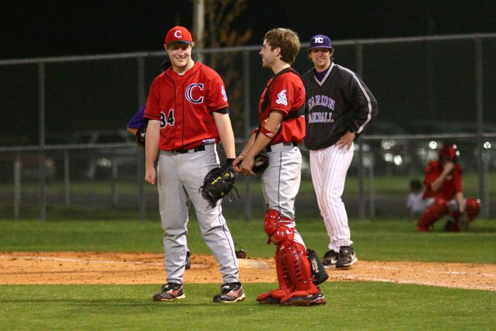 Ben Aaron and Brent Hobbs share a light moment