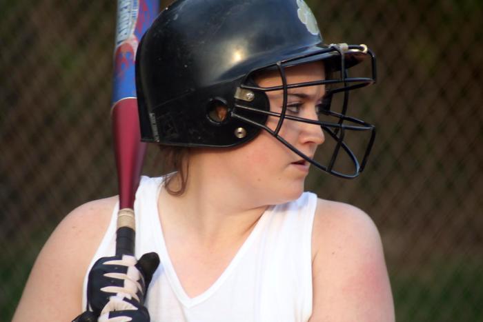 LACEY WATCHING FOR THE BALL...