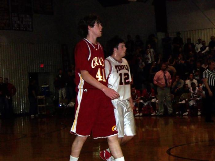 6'10 Carter McMasters of Grace and 6'2 Josh Smith of Temple.