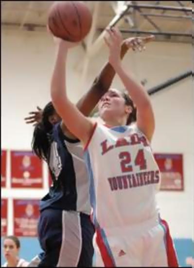 Cassie Hearon fouled by Kiah Simmons