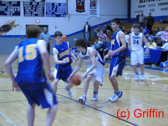 Jonathon Manning barrels through a tribe of Indians