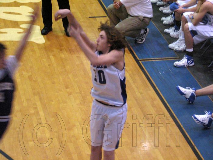 Brian Sneed fires from the arch