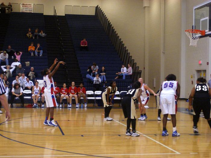 Briana Walker & Nikki (Bartlett) Sabrina Matthews & Jasmine Newsome (Millington) prepare to rebound